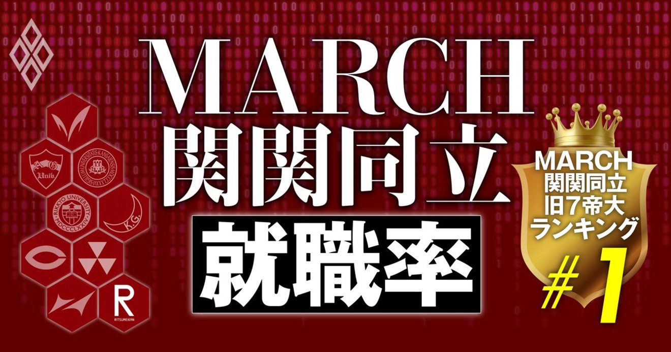 March 関関同立の 一流企業への就職率 ランキング 就職力に大差 March 関関同立 旧7帝大 ランキング ダイヤモンド オンライン