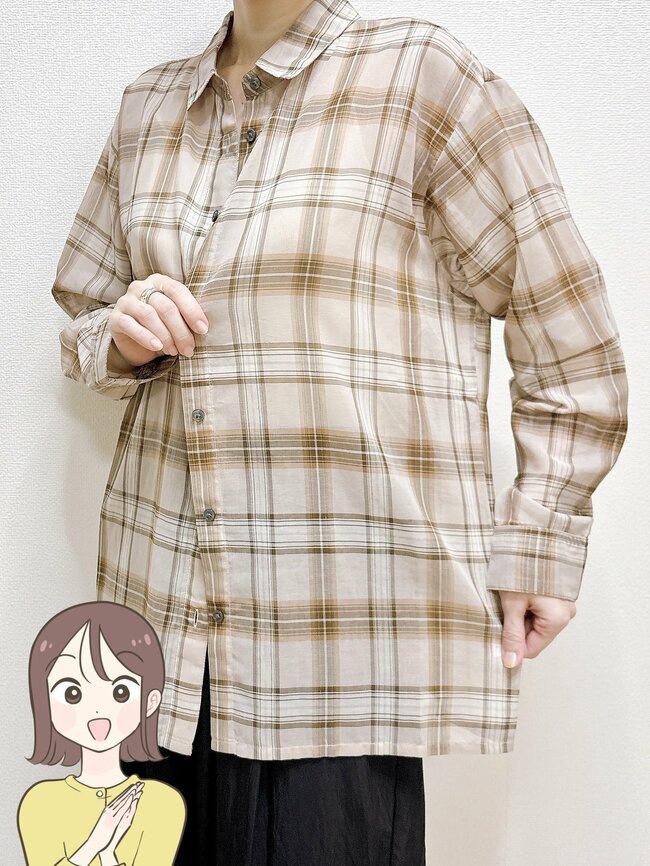 サッと羽織るだけでカワイイ！無印良品の“ふんわりシャツ”お尻まですっぽり隠せて優秀！「色違いも購入したい」「コスパ優秀な商品です」《購入レビュー》