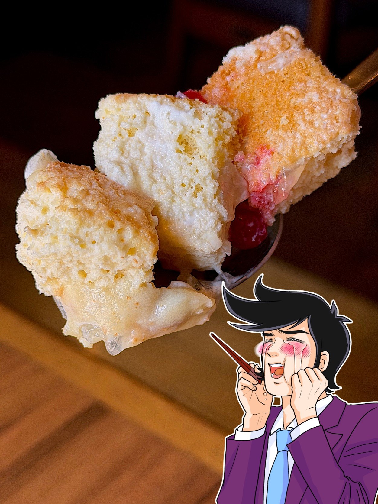 「デカすぎ」「迫力がすごい！」びっくりドンキーの“鬼盛りスイーツ”お腹パンパンで苦しい！「満足感ハンパねーっす」《実食レビュー》