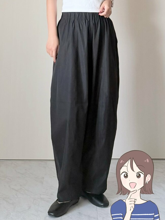 【しまむら】楽ちんすぎて毎日はきたい！2189円の「着痩せワイドパンツ」脚長効果もバツグンです！《購入レビュー》