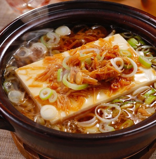 【激うま小鍋レシピ】豆腐となめたけの煮やっこ