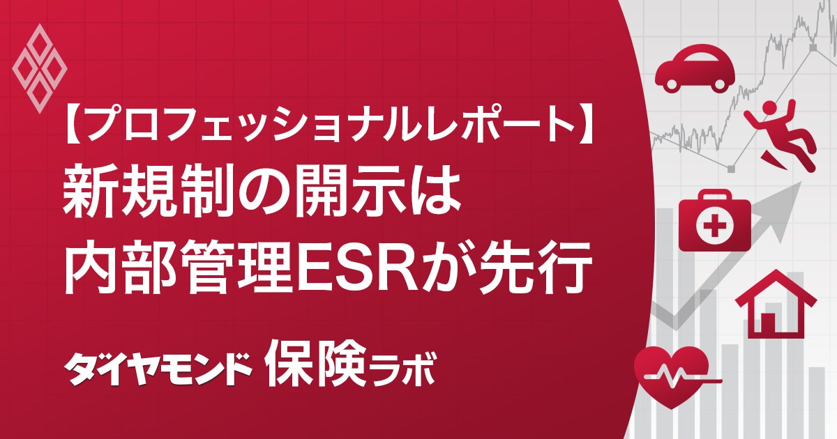 【プロフェッショナルレポート】新規制の開示は 内部管理ESRが先行