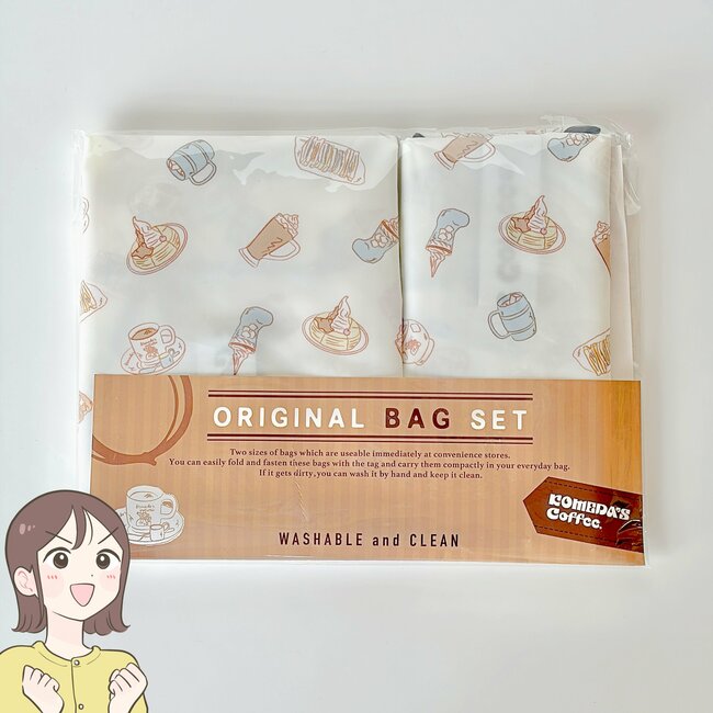 2Lペットボトルが6本も入った！コメダ珈琲の“自立するエコバッグ”大容量だしガバッと開いて使いやすい！「買ってよかった」「かわいいよな」