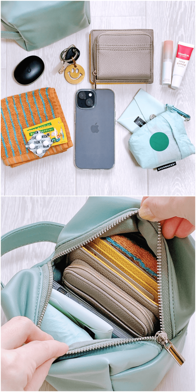 通院セットがまるっと入った！3COINSの「ガバッとひらくミニバッグ」ころんとしたフォルムが可愛い！《購入レビュー》