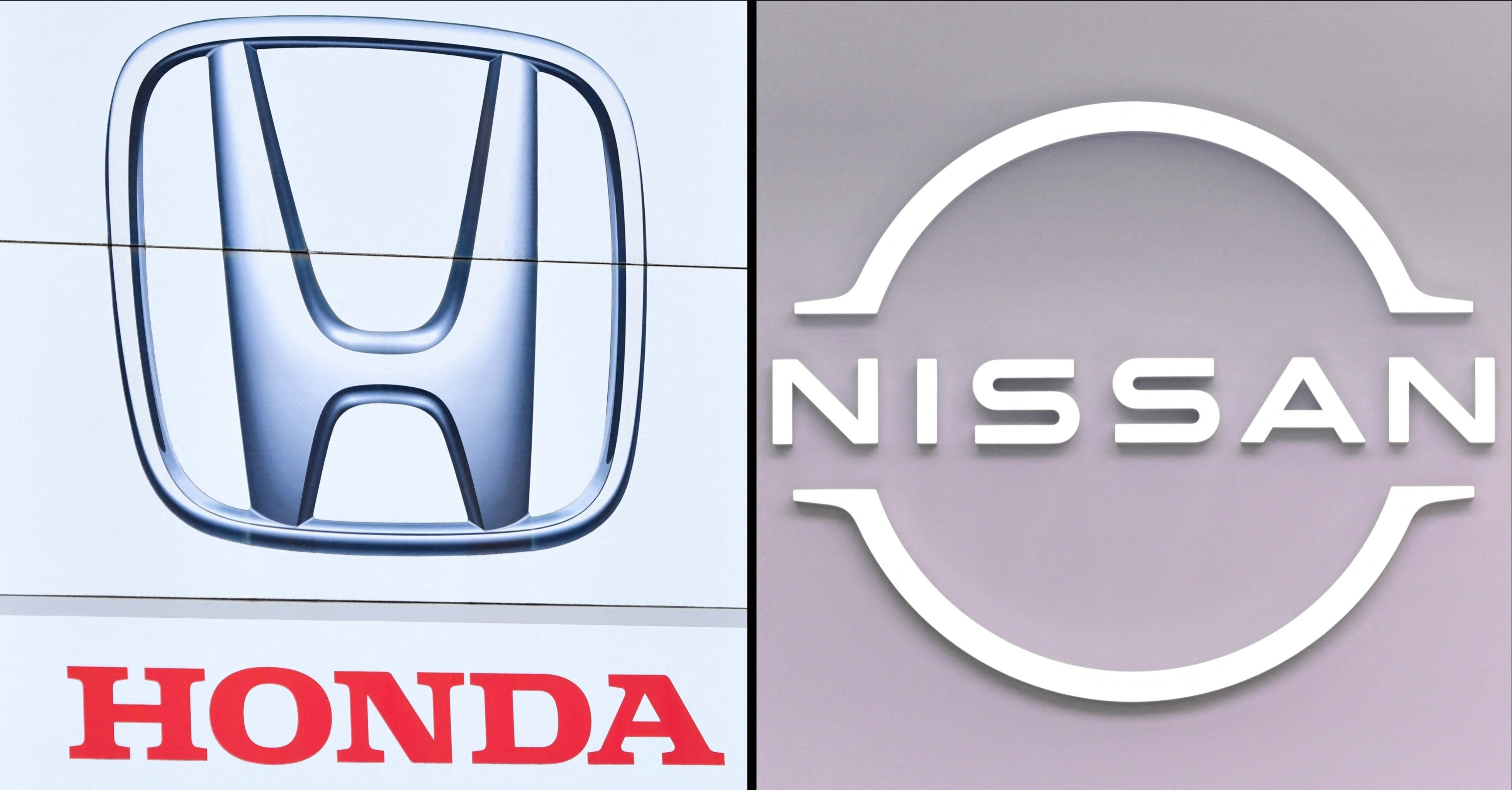 ホンダと日産のロゴマーク