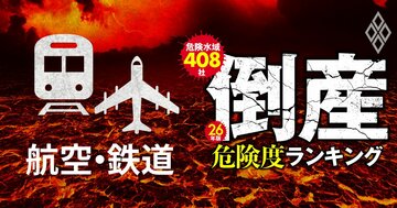【鉄道・航空26社】倒産危険度ランキング2026最新版！22位ANAHD、8位阪急阪神HD、6位JR東日本、1位は？