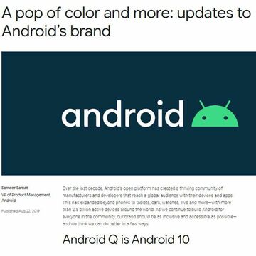 次期Android Qの正式名称は「Android 10」に決定、お菓子の愛称はなしに