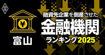 融資先企業を「倒産」させた金融機関ランキング【富山】4位富山信金、3位富山銀行、1位は？