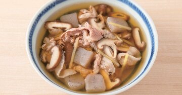 食べて整う!豚こまとしいたけの満足ダイエットスープ