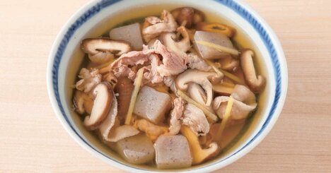 食べて整う！豚こまとしいたけの満足ダイエットスープ