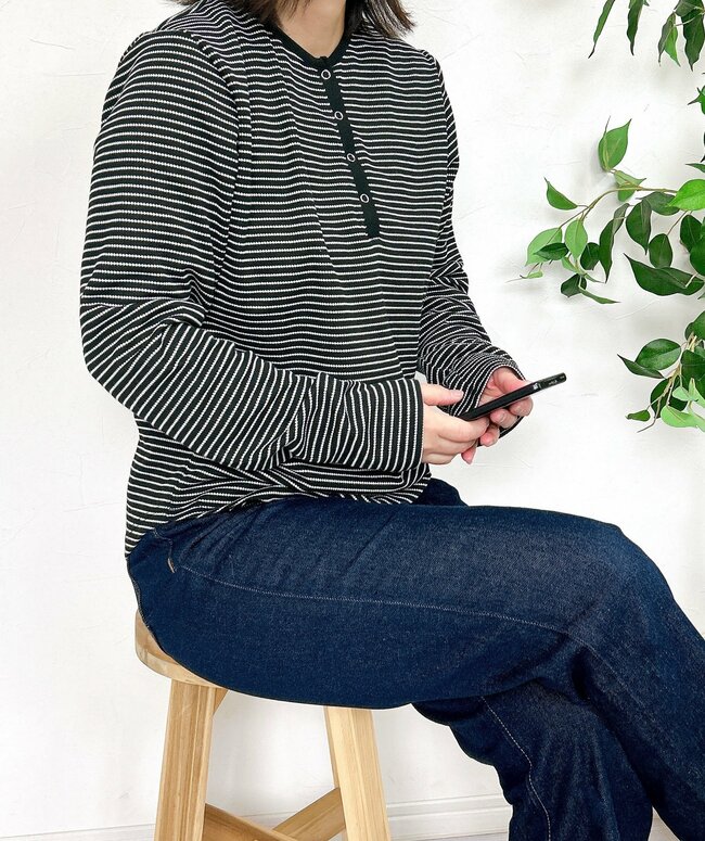 楽ちんすぎて毎日着たい…！しまむらの「着回しトップス」流行りのヘンリーネックが可愛くて、めっちゃ使えます！