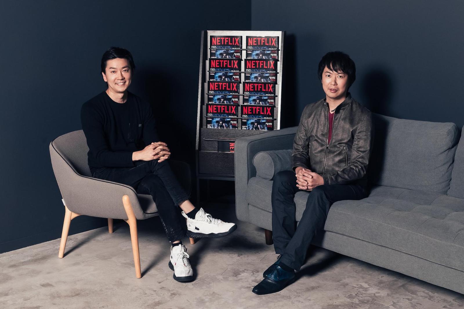 Netflix Japan コンテンツ・アクイジション部門ディレクターの坂本和隆氏（左）　アニメチーフプロデューサーの櫻井大樹氏（右）