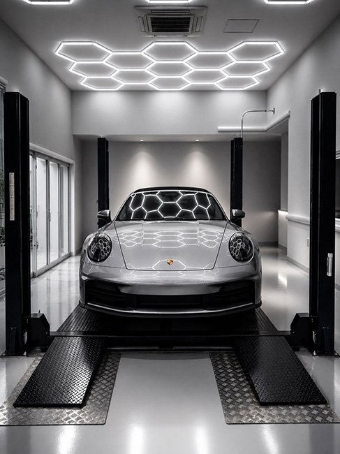 PPF（ペイントプロテクションフィルム）を施工するために、都築のマニアックスへ　Photo by F.Y.