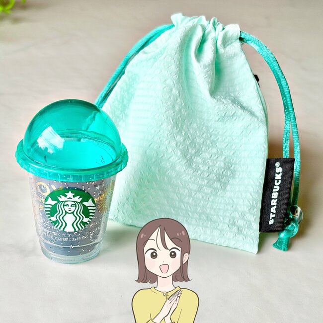 【スタバ】「つい買っちゃった」「花火柄かわいい」夏限定の“夜空みたいなミニカップ＆ポーチ”ドリンク券付きで嬉しすぎる！《購入レビュー》