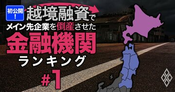 越境融資したメイン先企業を「倒産」させた金融機関ランキング【北海道・東北】7位山形銀行、4位岩手銀行、1位は?