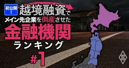 越境融資したメイン先企業を「倒産」させた金融機関ランキング【北海道・東北】7位山形銀行、4位岩手銀行、1位は？