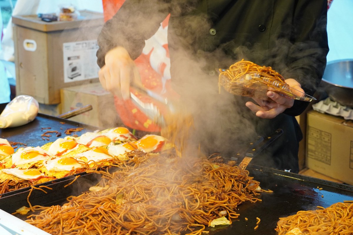 写真:屋台,焼きそば