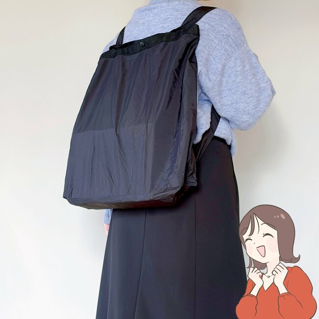 「探し回ってゲット」「自転車に便利」3COINSの“手ぶらで持てるエコバッグ”が天才すぎる!「両手がフリーになる」