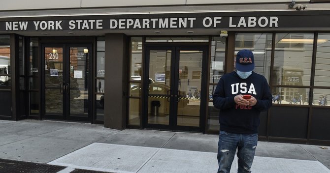 写真:閉鎖されたニューヨーク州労働局
