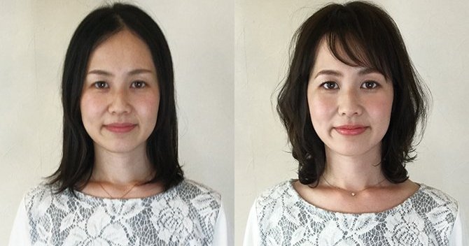 【大人の激変ヘアメイク】ひし形シルエットとコントロールカラーW使いでマイナス5歳見え！