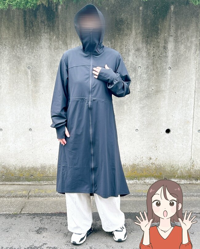 ワークマン、待ってました…！ロング丈の“不審者パーカー”全身がっつりUV対策できちゃうよ！「この丈の長さが欲しかった！」「安いのに優秀で買い足した」